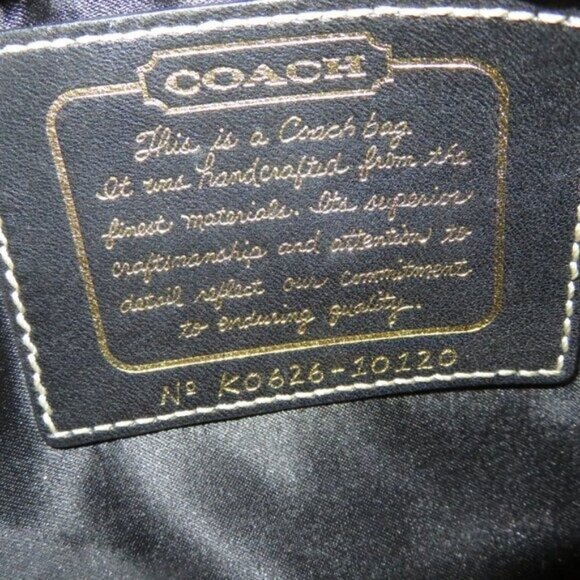 Coach Cursive Creed Monogram Canvas Leather Wristlet Wallet with Hangtag & Charm - Picture 9 of 11